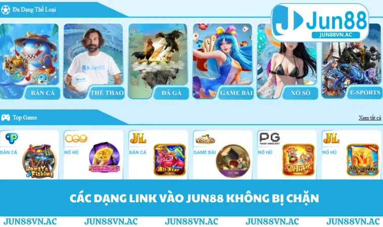 Link Vào JUN88 Không Bị Chặn An Toàn Và Ổn Định Nhất 1 Các dạng link vào JUN88 không bị chặn