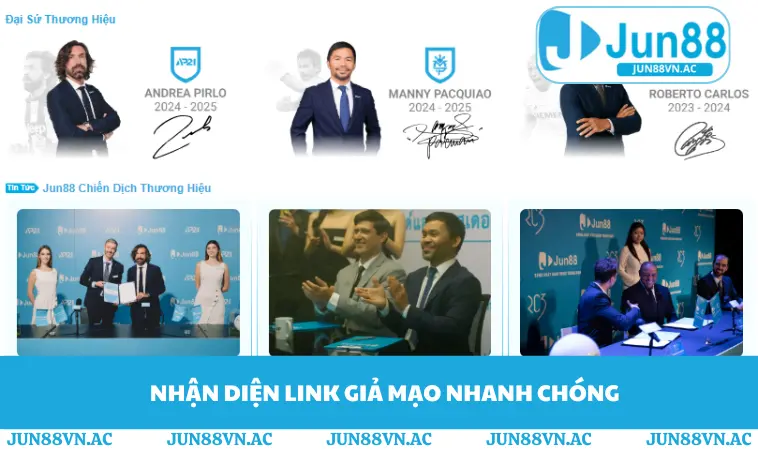 Link Vào JUN88 Không Bị Chặn An Toàn Và Ổn Định Nhất 2 Nhận diện link giả mạo nhanh chóng