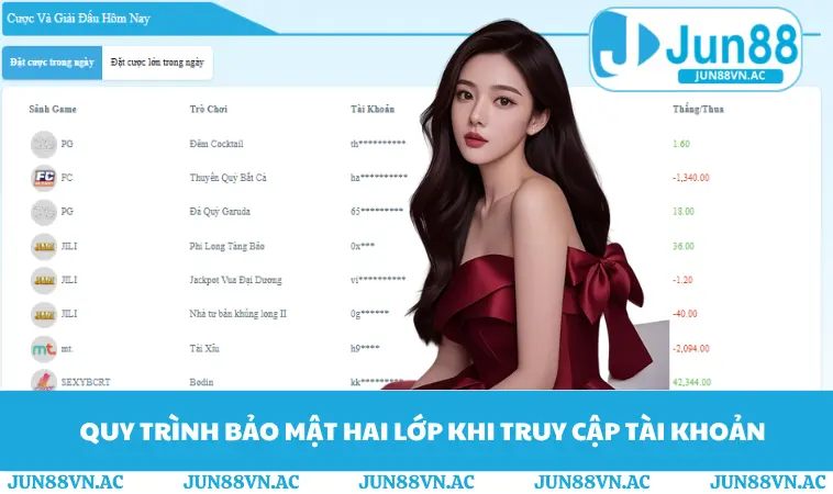 Đăng Nhập JUN88 2 Quy trình bảo mật hai lớp khi truy cập tài khoản