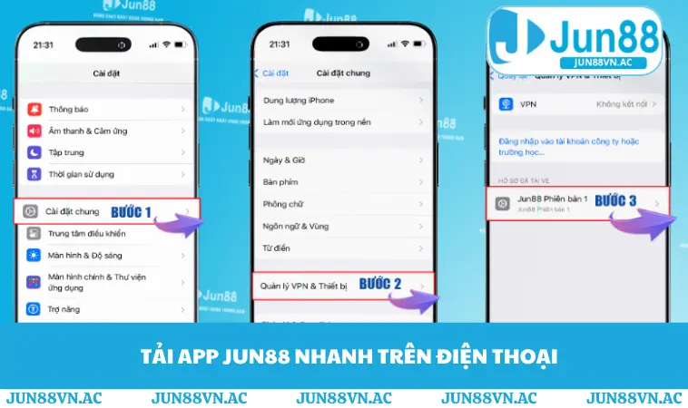 Tải app JUN88 nhanh trên điện thoại