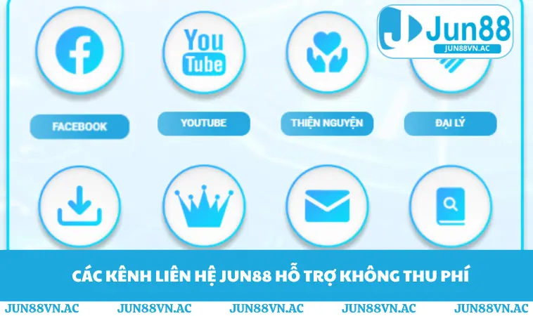 Liên Hệ JUN88 1 Các kênh liên hệ JUN88 hỗ trợ không thu phí